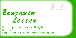 benjamin leiter business card